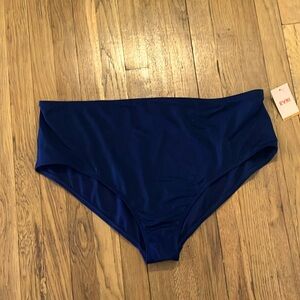 NWT Evri Navy Blue High Waisted swim Bottoms size 3X